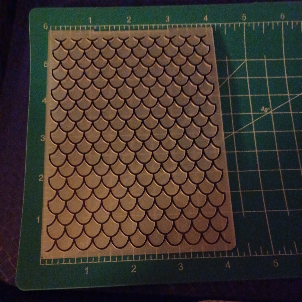 Universal Thin plastic 3d embossing folder   Beach Mermaid Tail Fish Scale Party