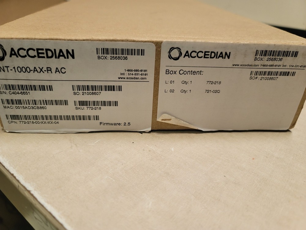 Accedian Network Performance Module ANT-1000-AX-R AC NOB