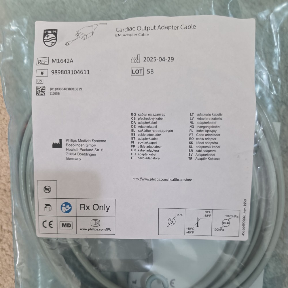 PHILIPS M1642A Cardiac Output Adapter Cables .