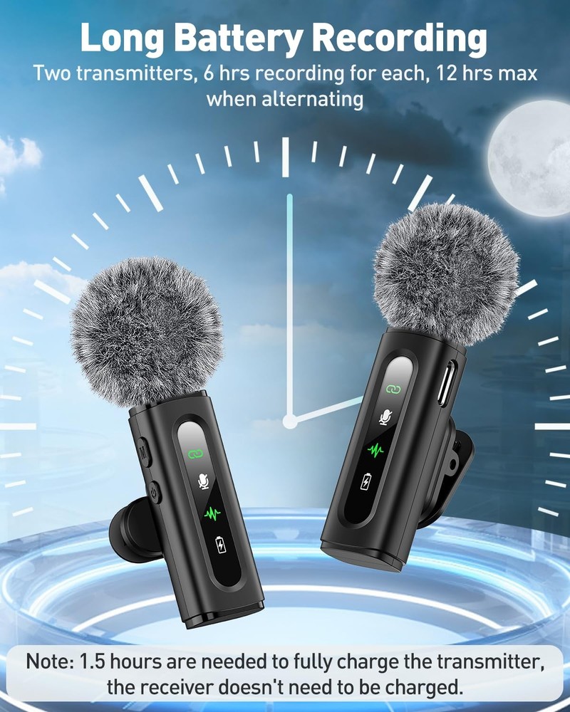 USB Lavalier Microphone Wireless Mini Mic for -Android //PC Video Recording C...