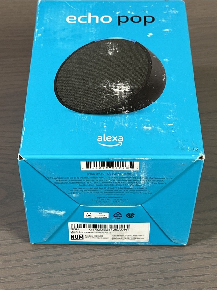 Amazon Echo Pop Smart Speaker Charcoal - Model C2H4R9 | New / Sealed