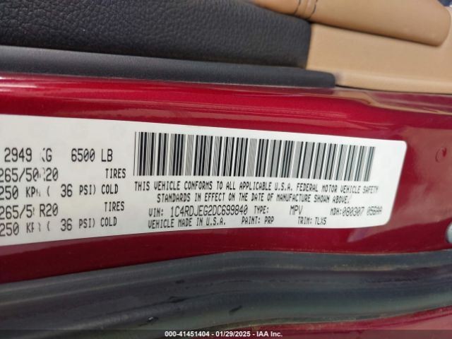 CONTROL PANEL OEM 2013 DODGE DURANGO 1YR WRNTY 05091662AA