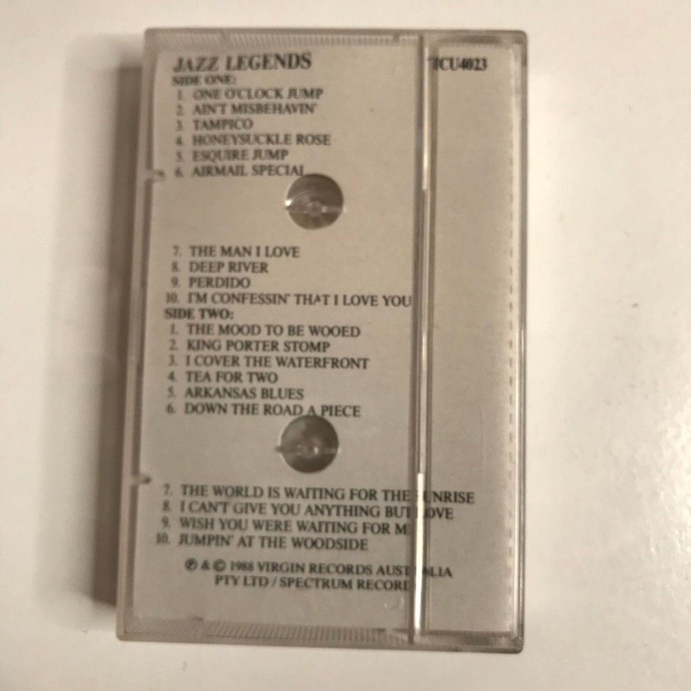 Jazz Legends Various Artists Cassette Tape 1988