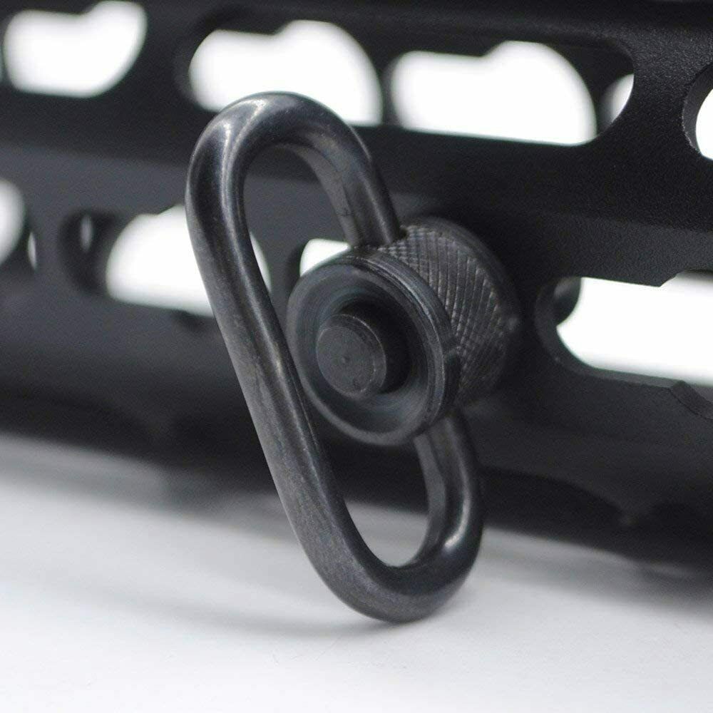 2/4 Pack QD Sling Swivels Heavy Quick Detach Release Push Button Mount Adapter