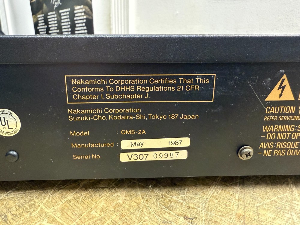 NAKAMICHI OMS-2A CD Player