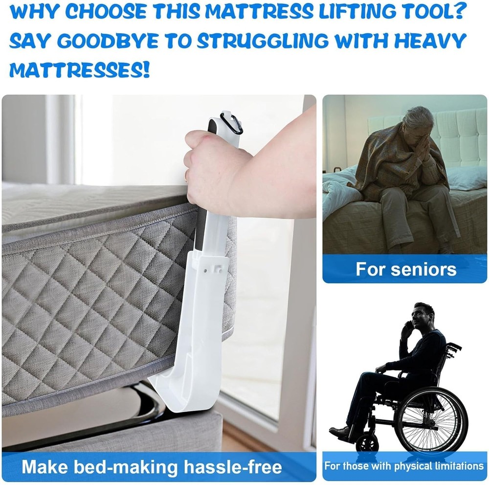 Collapsible Mattress Lifter & Sheet Tucker Tool - Simplify Bed-Making Today!