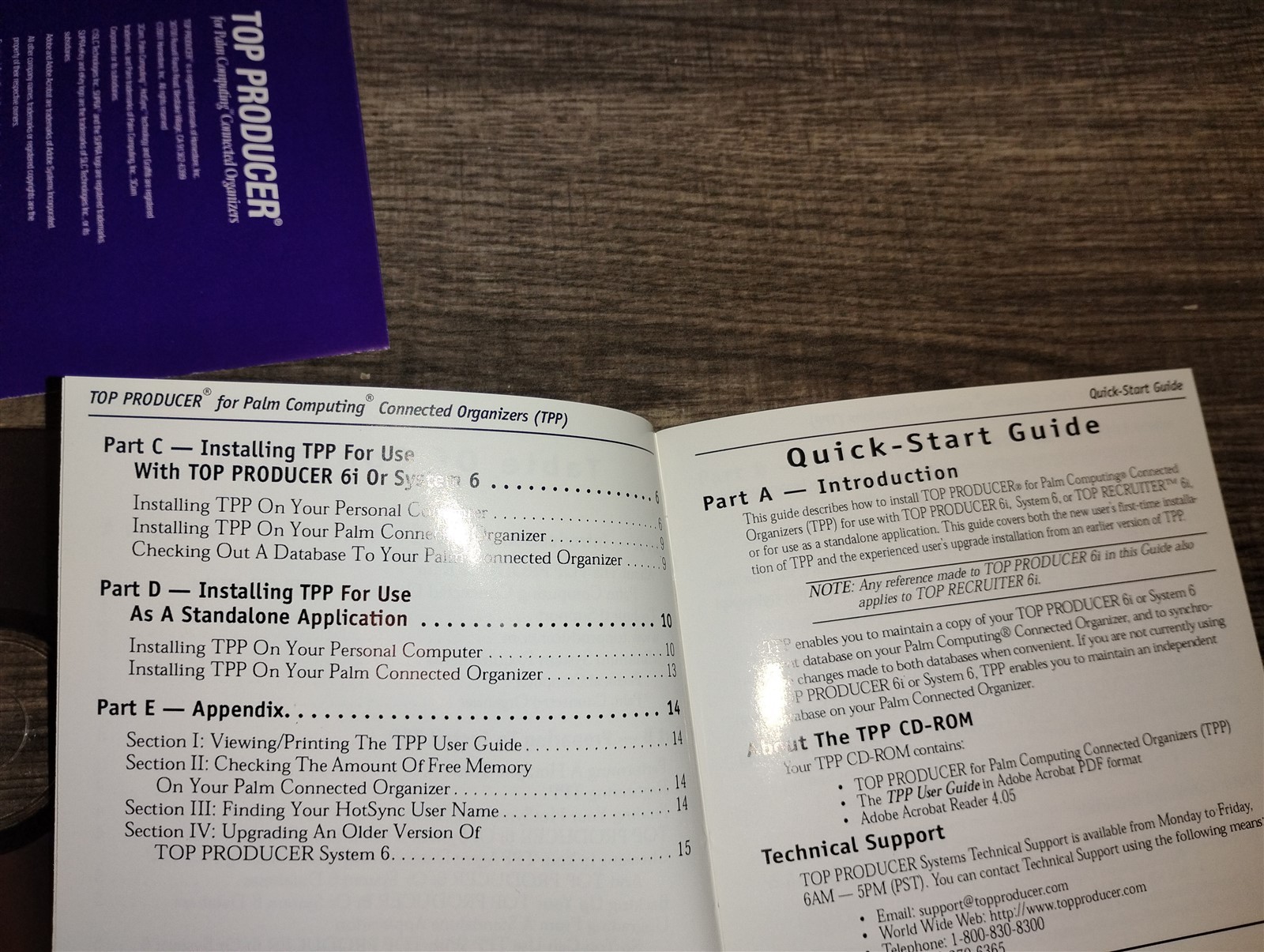 Top Producer for Palm Computing Connected Organizers Version 2.001 CD-ROM 2002