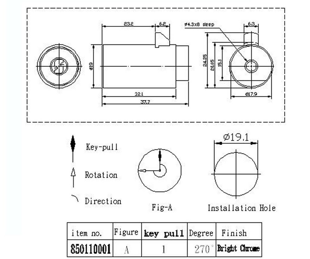 SECURITY STYLE PLUG LOCKS for VENDING MACHINES, European Style lock-key code 413