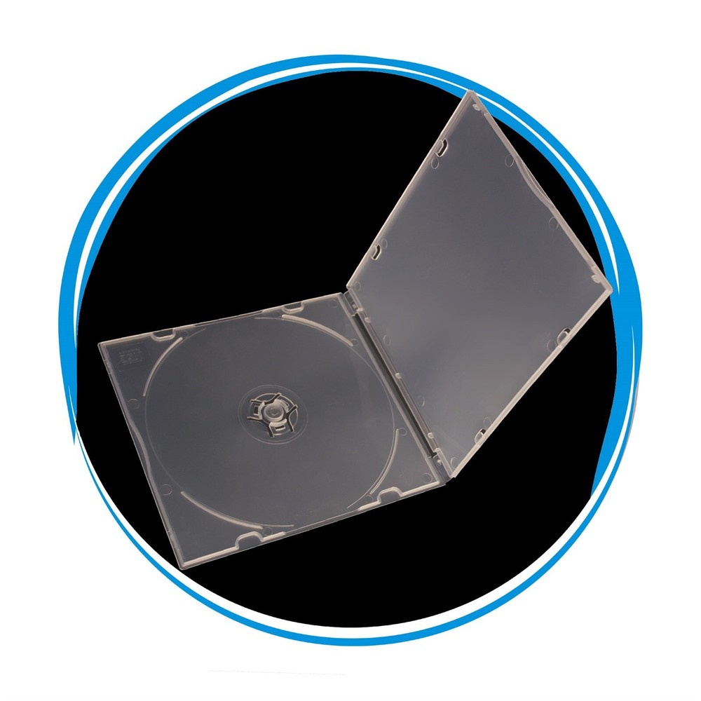 50 Pack 5.2mm Single Super Clear CD DVD R CDR DVDR Disc PP Poly Plastic Case