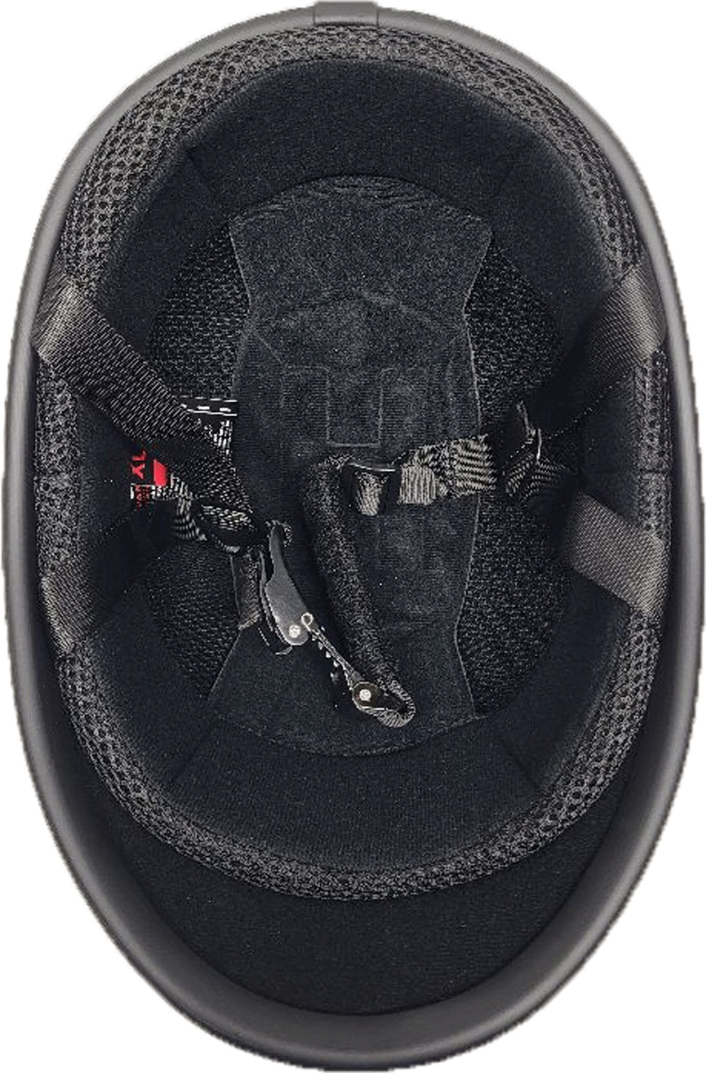 JOCKEY POLO STYLE HELMET GLOSS BLACK LOW PROFILE BIKER MOTORCYCLE NOVELTY LID