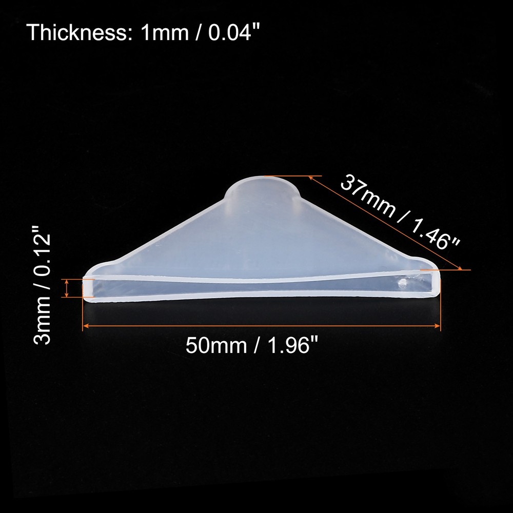 30Pcs 37x3mm PP Corner Protector Metal Sheet Triangle White