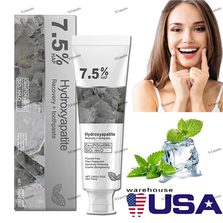 7.5% Hydroxyapatite Toothpaste Remove Yellow Tooth Stains For Sensitive Teeth~
