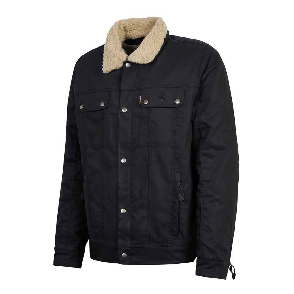 Spada Temper Trucker Textile Jacket - Black/Tan