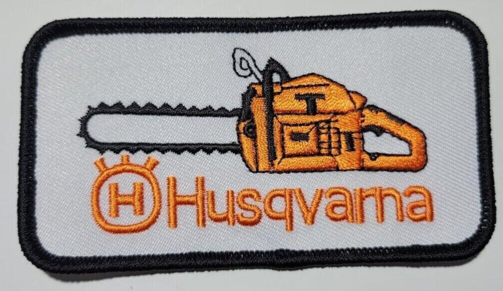 Husqvarna (iron on) embroidered patch