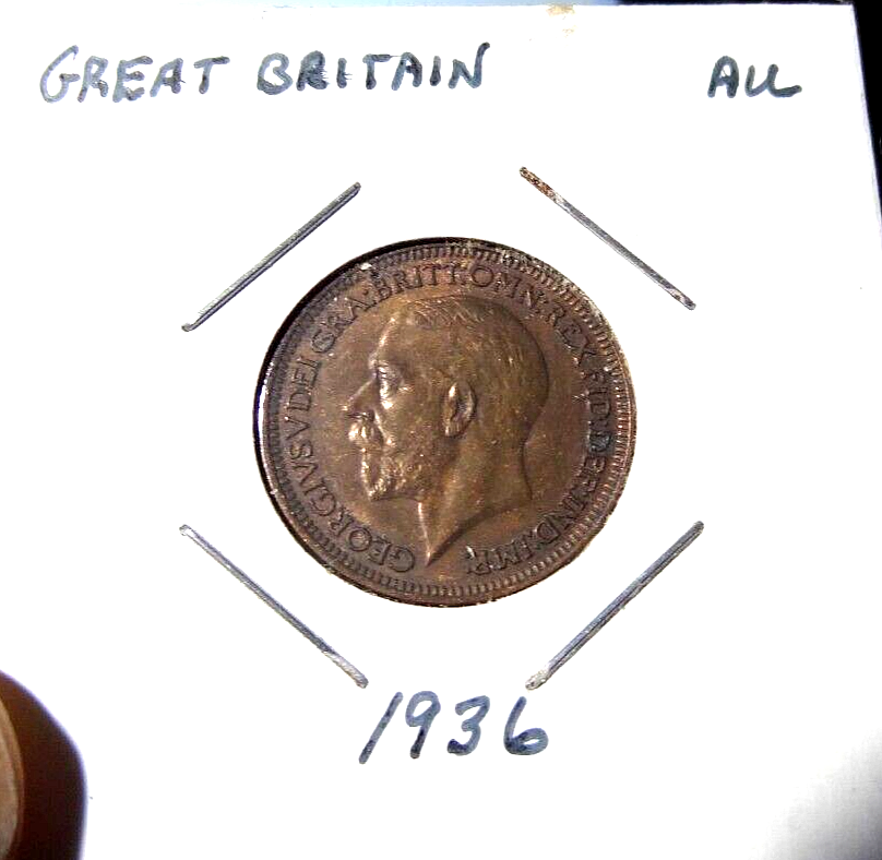 1936 GREAT BRITAIN FARTHING - AU/UNC