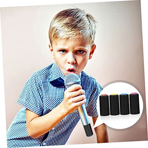 4pcs Microphone Battery Cover Wireless Microphone Accesorios 7.7x3.6cm As Shown