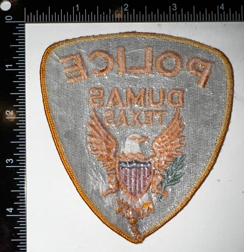 Dumas TX Texas Police Department Patch