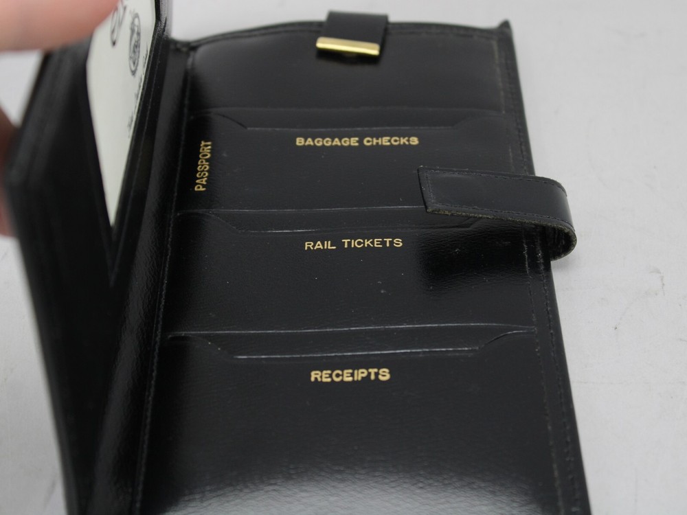 Vintage Elco Leather Travel Document Wallet Harley-Davidson Monogrammed