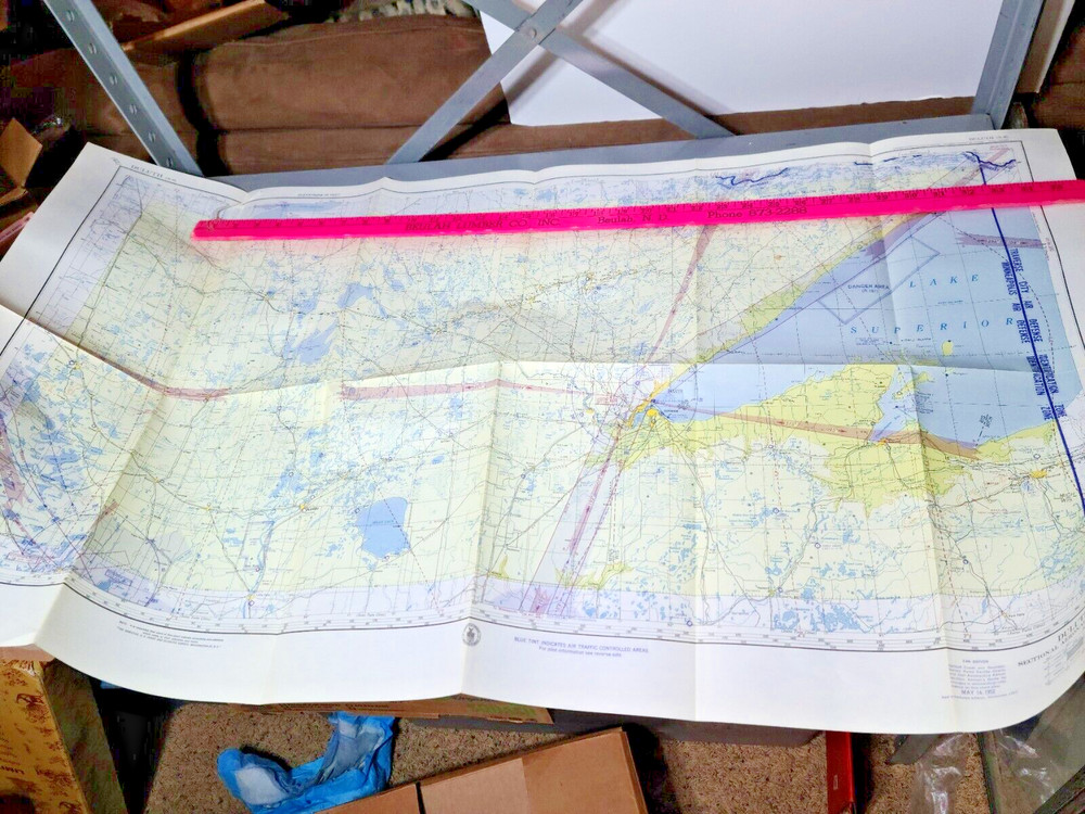 1952 Duluth Aviation Aeronautical Chart Map-Obsolete