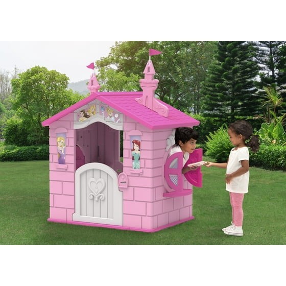 Disney Princess Plastic Indoor, Outdoor Playhouse with Easy Assembly