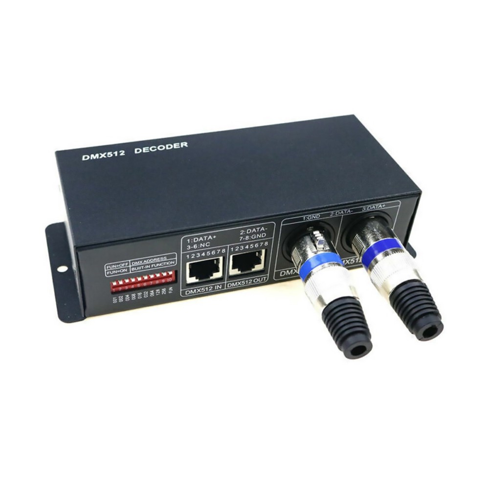 DC12V~24V 4CH x 8A Decoder LED RGBW DMX 512 Controller Decoder Dimmer 4 Channel