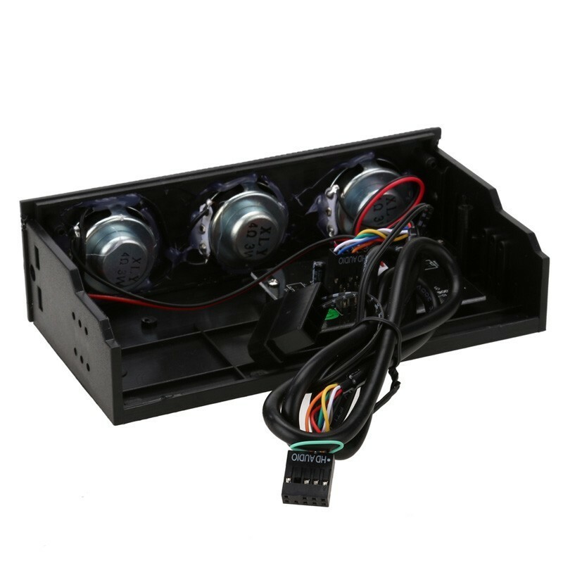 5.25" Stereo Surround Speaker PC Front Panel Computer Case Built-in
