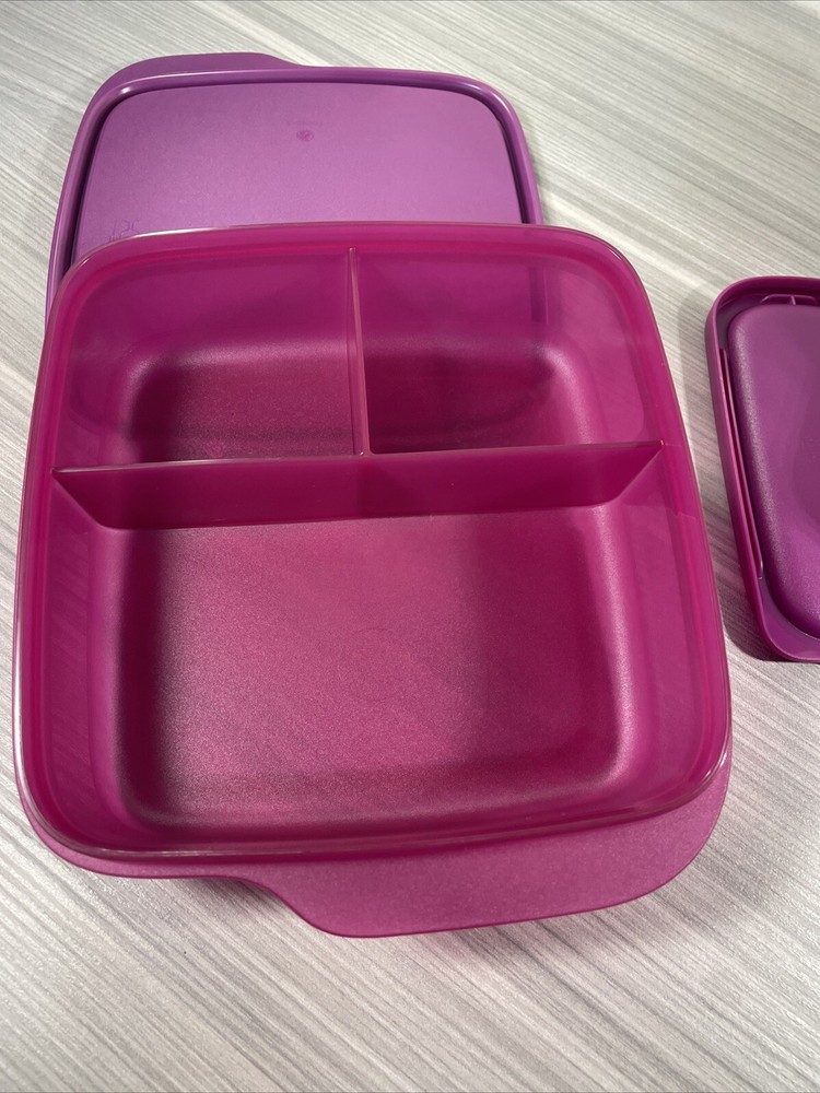 Tupperware Lunch Set Lunch-it Rectangle Container Eco+ 16 oz Water Bottle New!