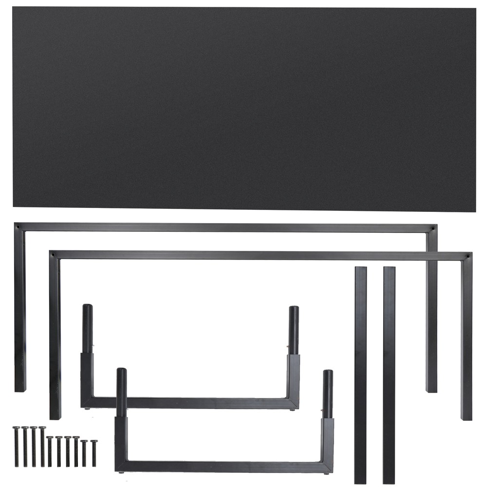 55" Computer Writing Desk Modern Espresso Style Study Office Desk Corner Table