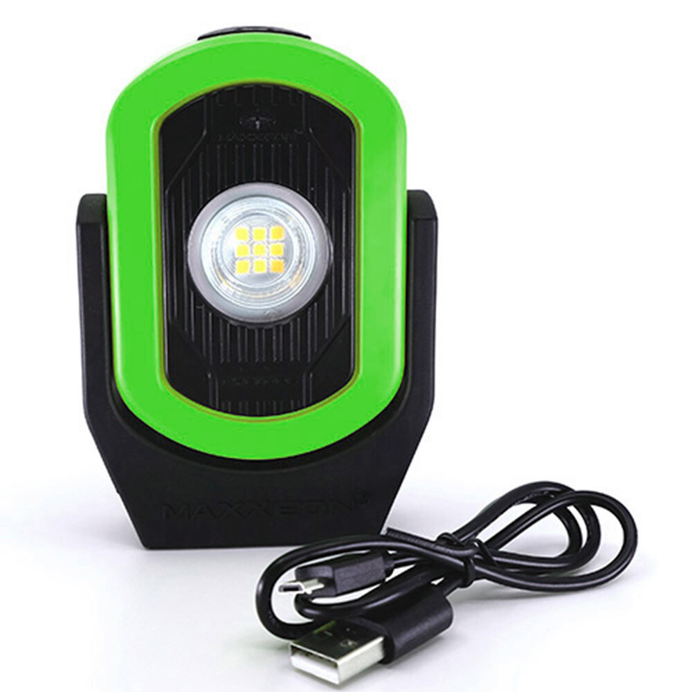 Maxxeon Work Star® 811 Cyclops USB Rechargeable LED Work Light (Green)