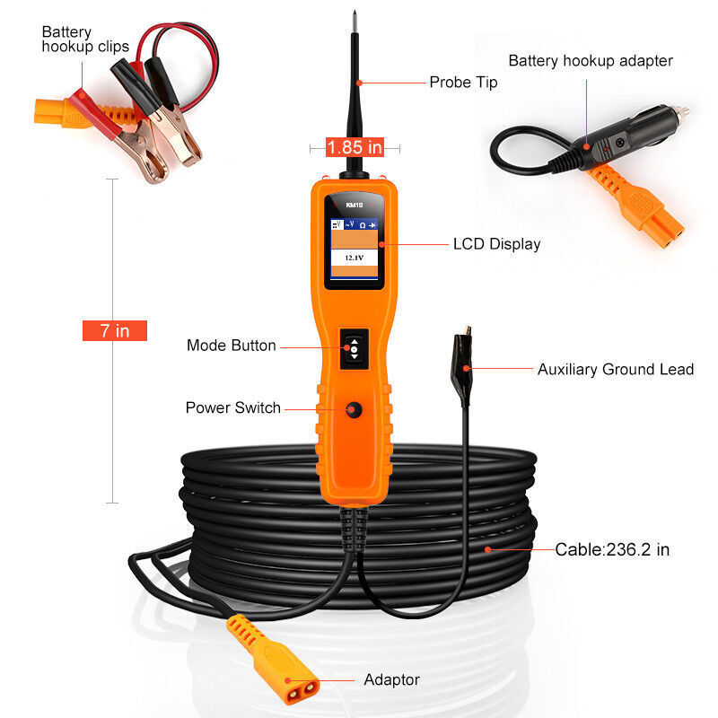24V Car PowerScan Circuit Tester Probe Electrical Power AVOmeter Diagnostic Tool