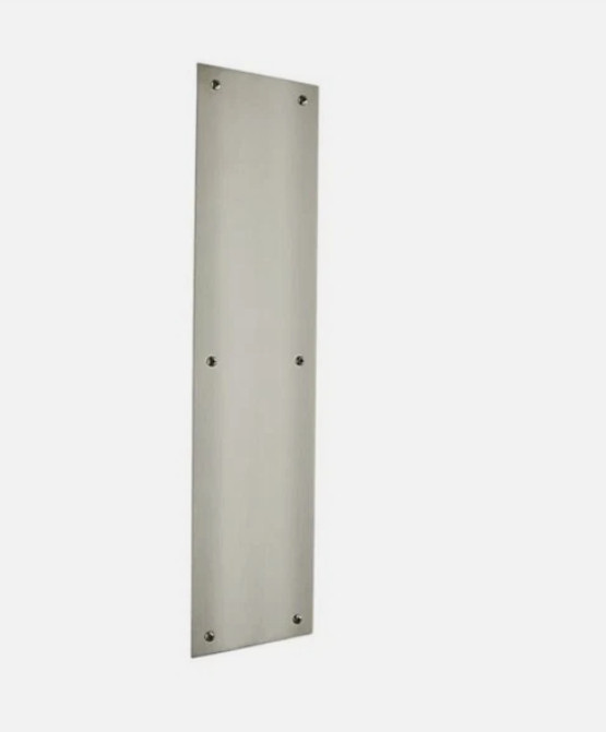 Baldwin 2123 Solid Brass Square Edge Push Plate 3.5" x 15" Polished Chrome Finis