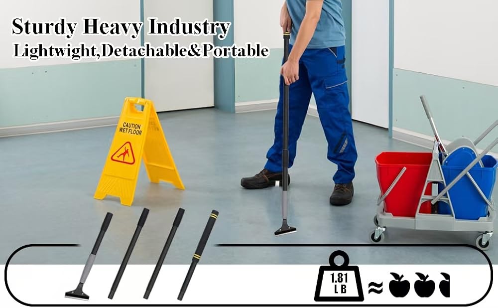 Floor Scraper Long Handle Heavy Duty, 31-61“ Long Handle Blade Scraper