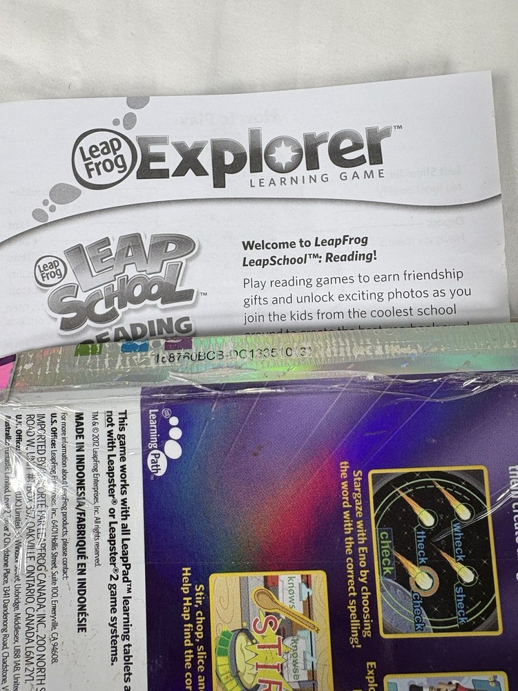 LeapFrog Explorer LeapSchool Reading Game LeapPad Leapster Explorer 4-7