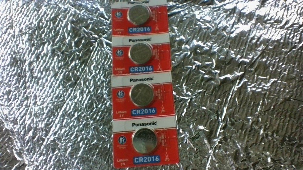 Panasonic CR 2016's (4) pack Lithium coin cell batteries. E