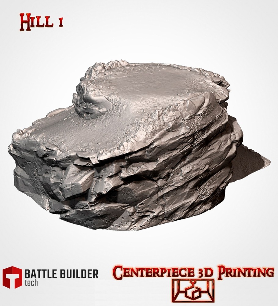 Modern Hills -3d printed Tabletop Terrain Scenery for Grim Future wargaming