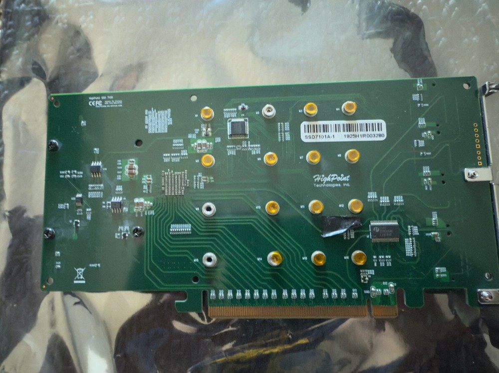 Highpoint Technologies SSD7101A-1 RAID NVME Controller Card UPGRADED