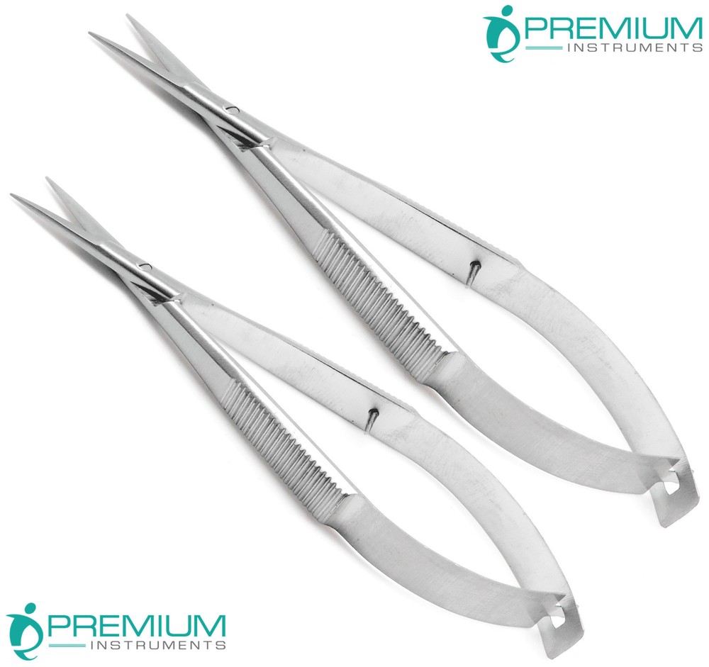 2 Pcs Castroviejo Straight Scissors Sharp/Sharp 4" & 4.5" Micro Surgery Tools