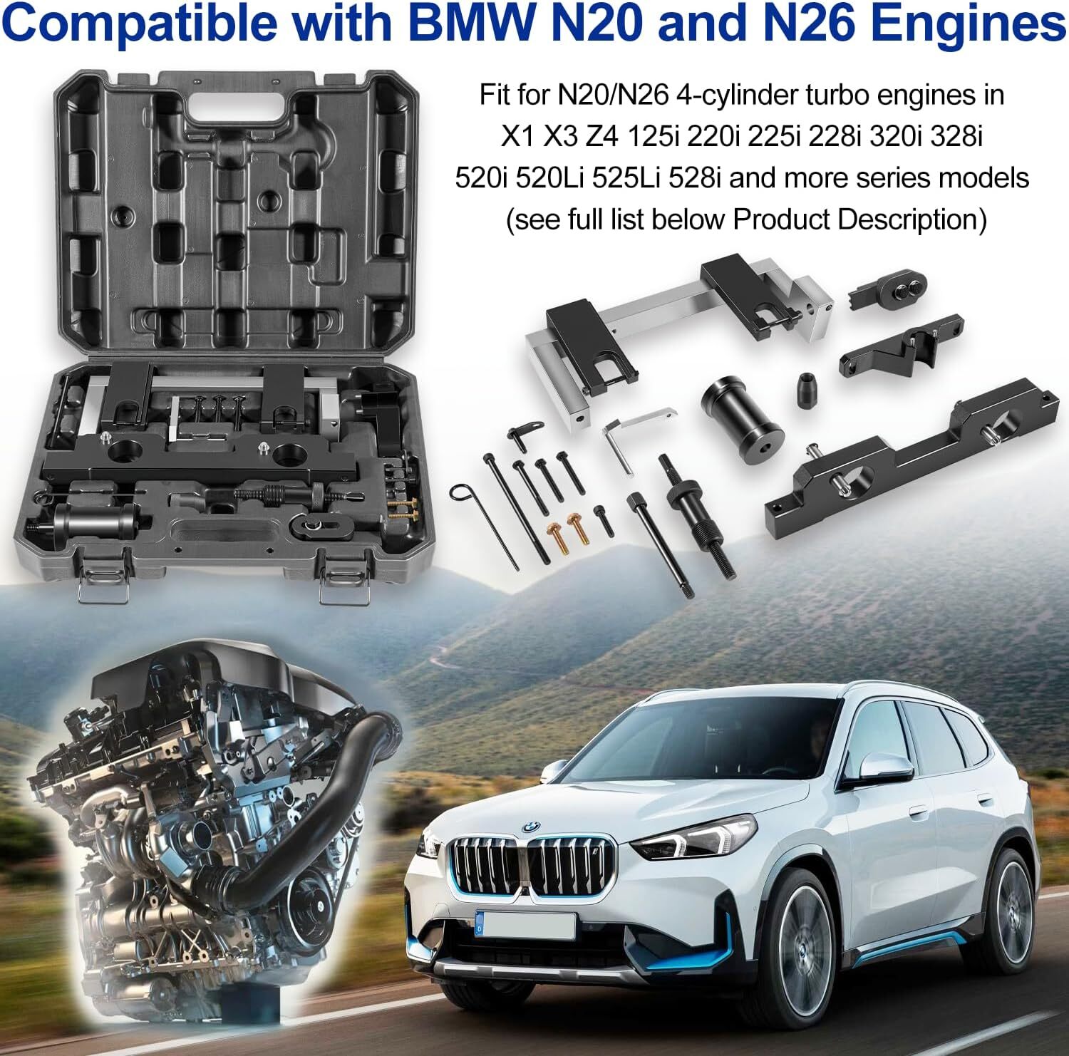 For BMW N20 N26 Engine Camshaft Timing Balance Shaft Fuel Injector Removal Tool