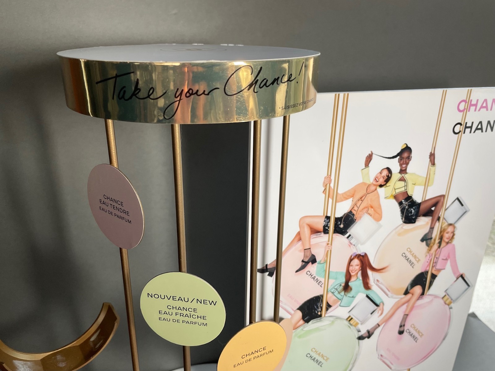 CHANCE CHANEL Eau Tendre Fraiche De Parfum Vive STORE DISPLAY 19" x 17.5" x 11"