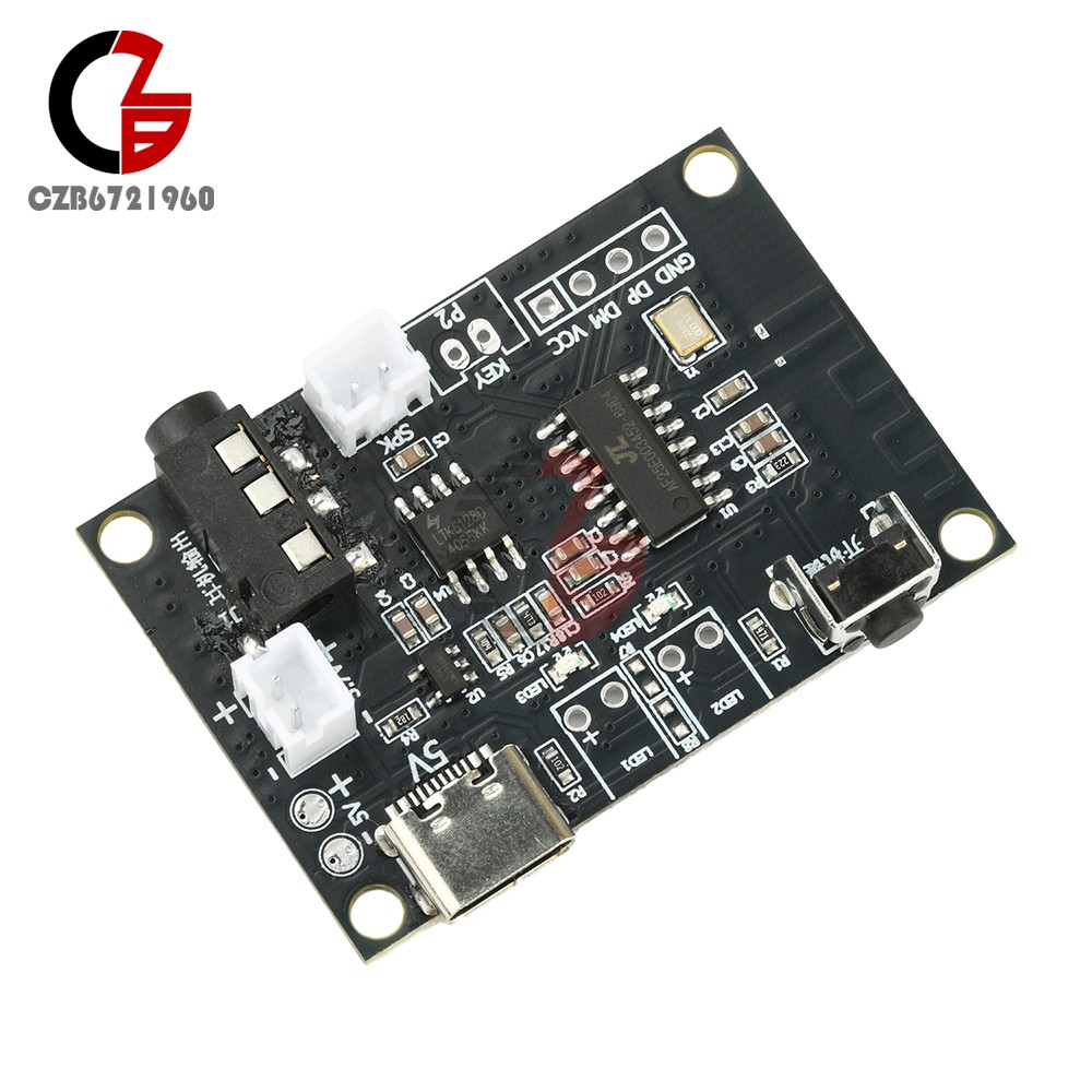 5PCS DC 5V 5W Bluetooth Amplifier Board Mono Mini Audio Module Type C Interface