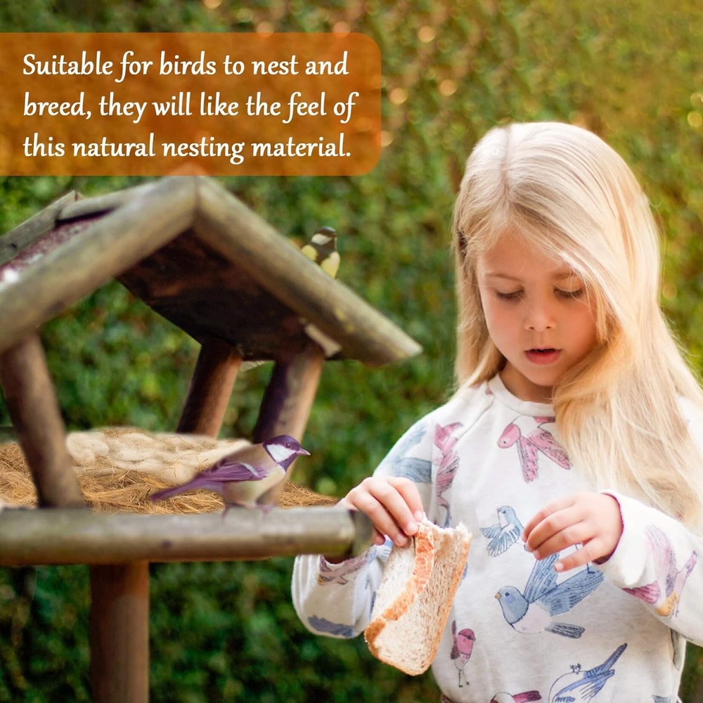 Sukh 2 Pack Bird Nesting Material - Nests Bedding Hummingbird White-1