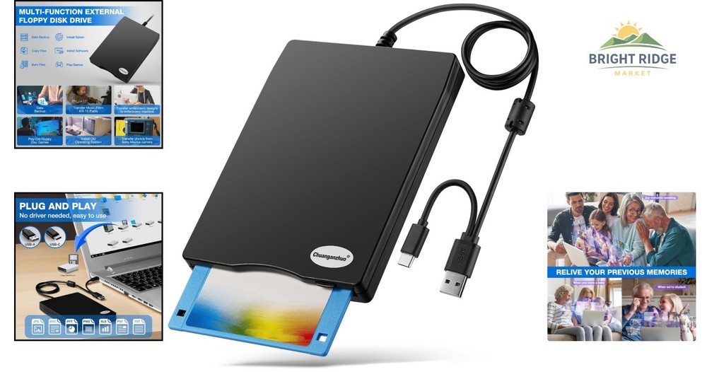 USB Powered Floppy Disk Reader with Fast Data Transfer Rate and Dust Protection