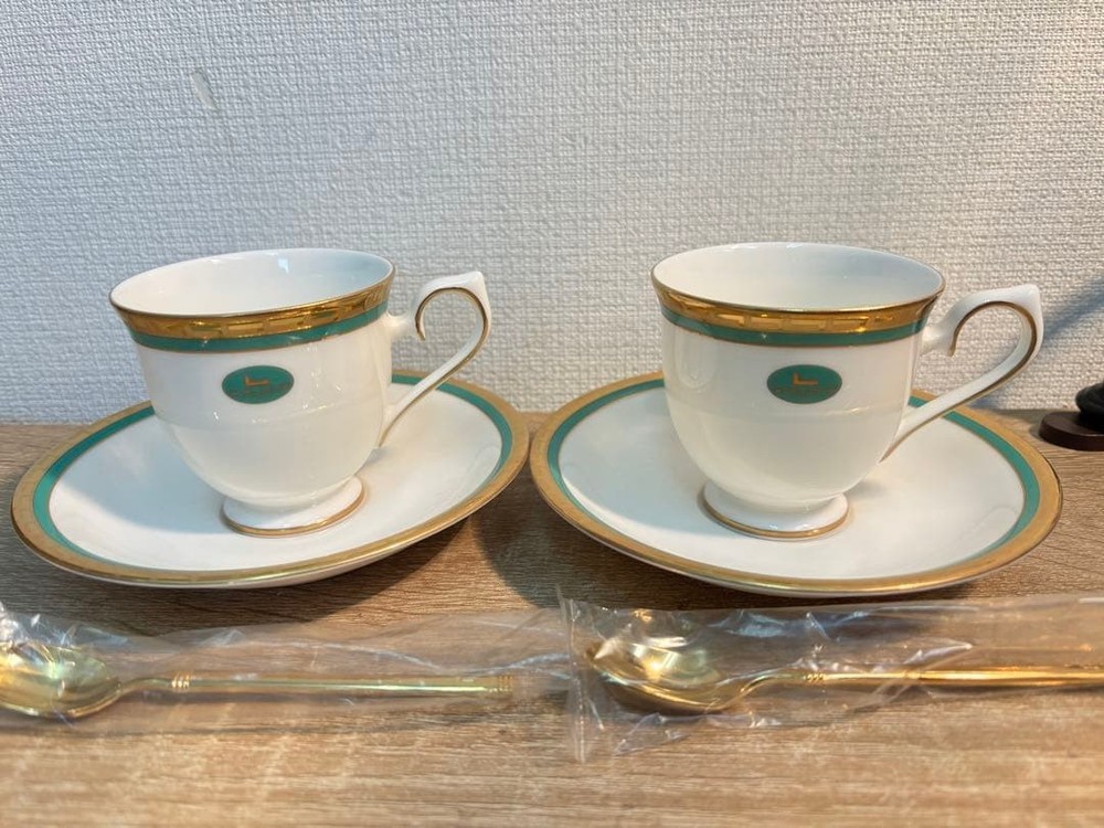Lanvin Sango Cup Saucer / Spoon Pair Set