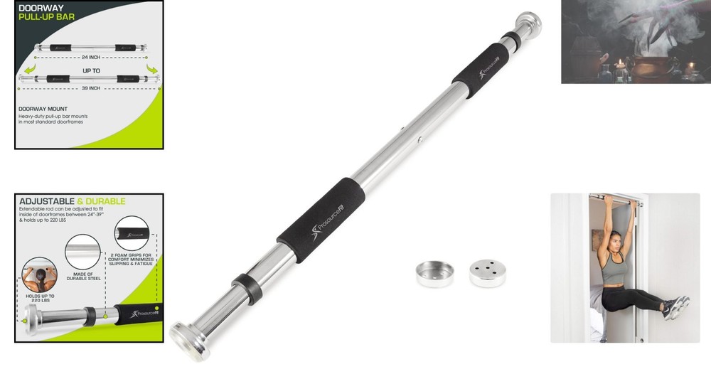 Multi-Purpose Adjustable Pull-Up Bar for Enhanced Upper Body Training at Home