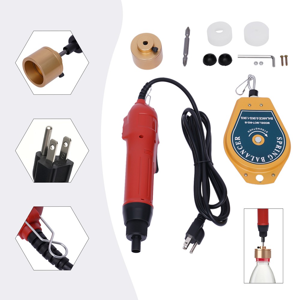 Handheld Electric Bottle Capping Machine Screw Capper Sealing Tool Φ1-30mm 80W