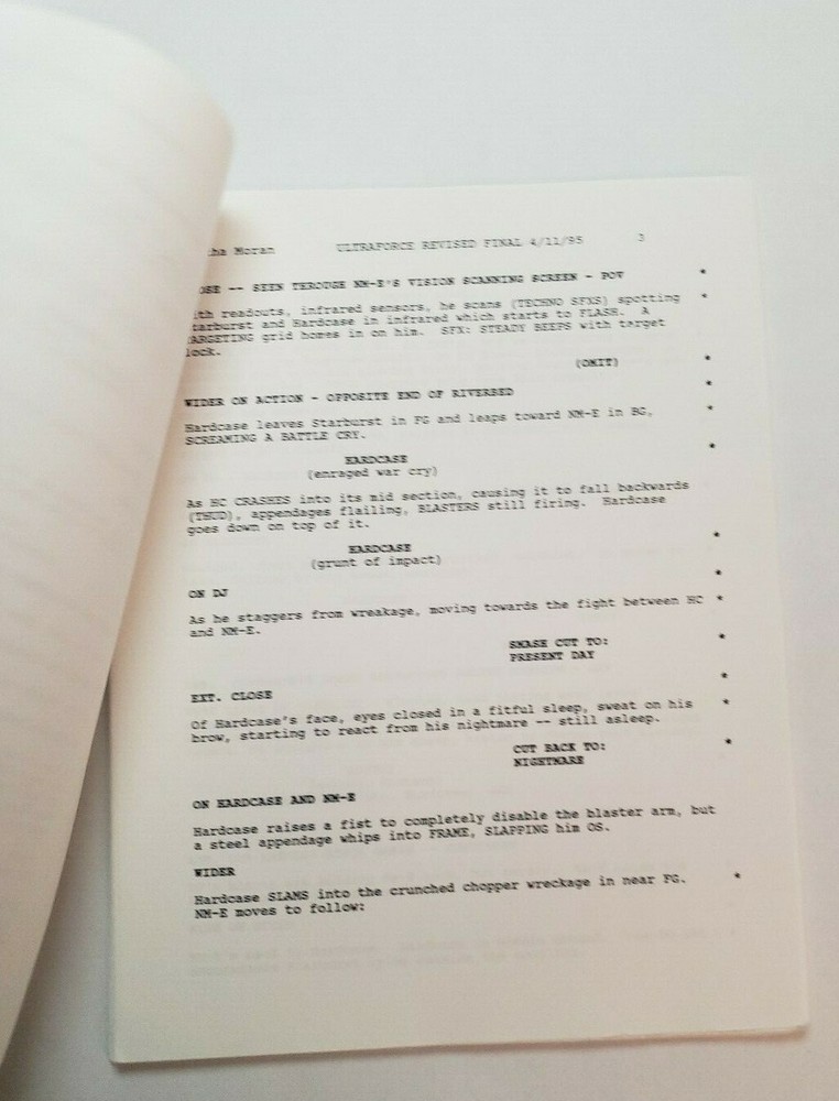 ULTRAFORCE / Original 1995 TV Script from the PILOT EPISODE "Prime Time"