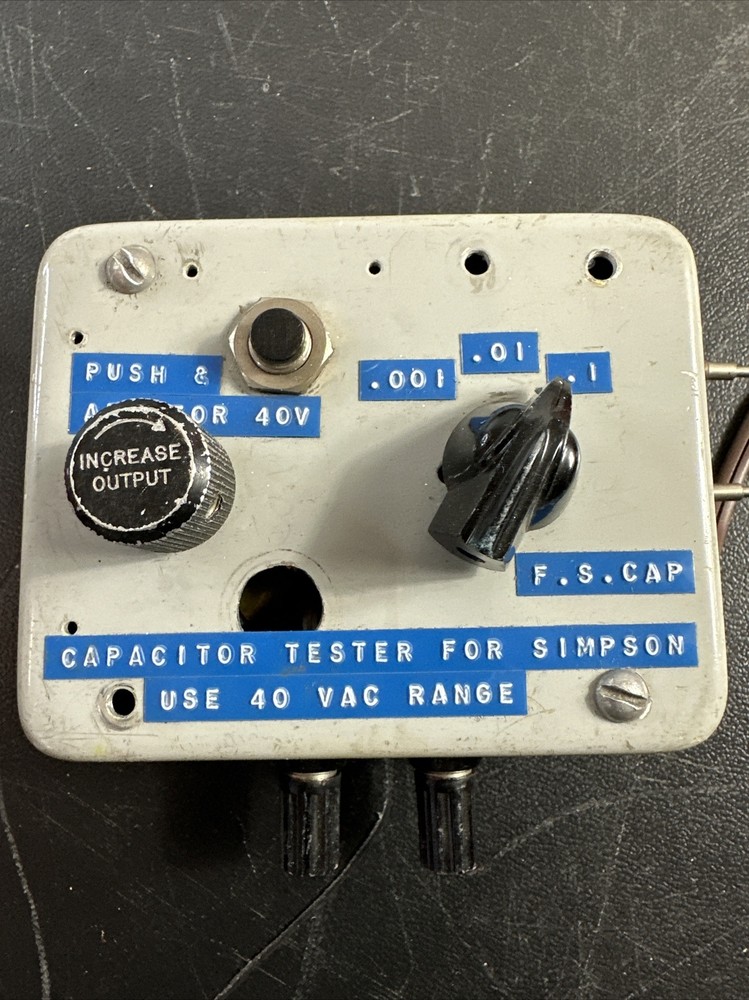 Capacitor Tester For Simpson Use 40 VAC Range