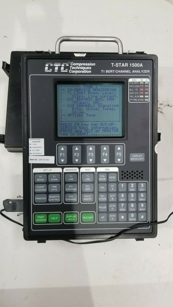 CTC T-STAR 1500A T1 BERT/CHANNEL ANALYZER READ!!
