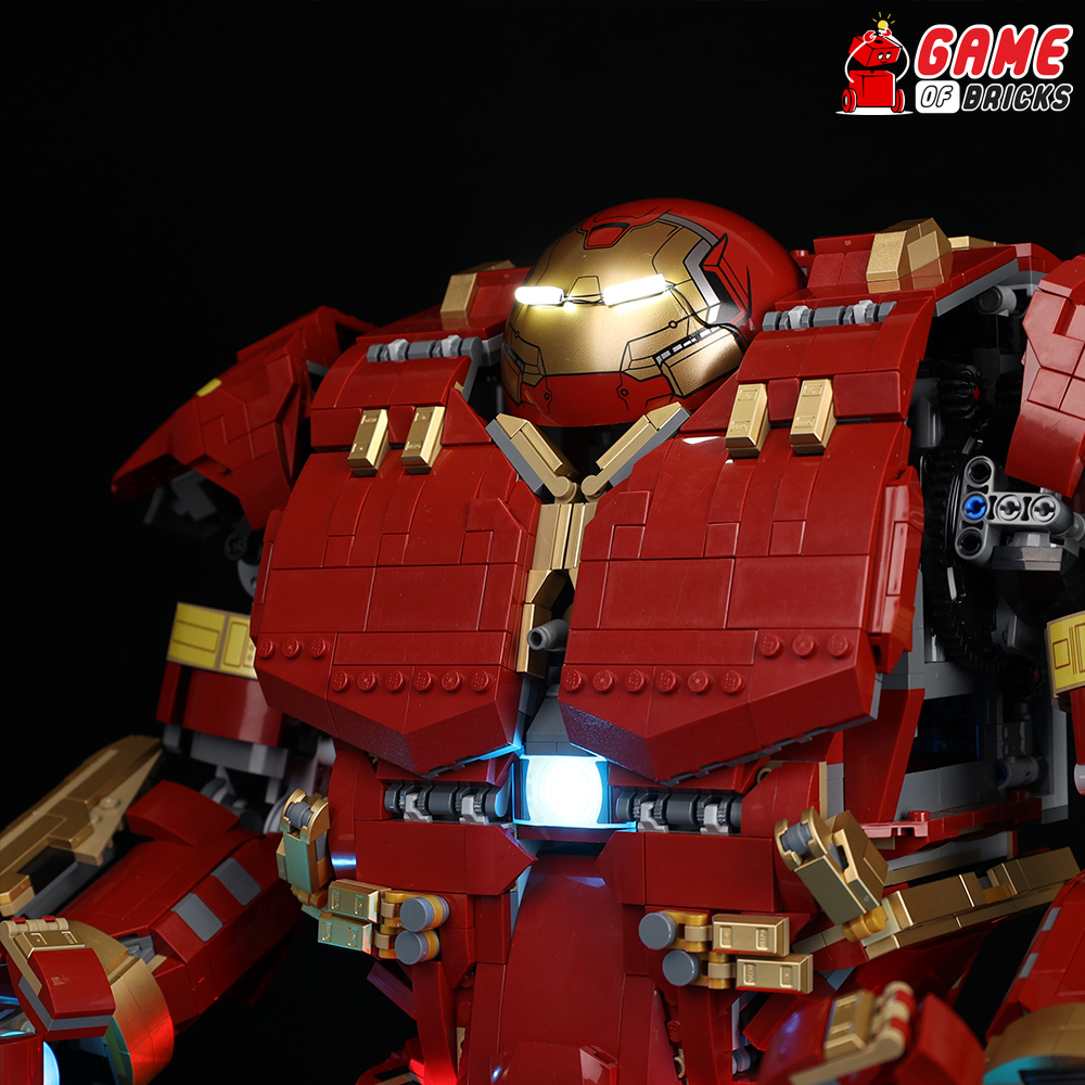 LED Light Kit for Hulkbuster - Compatible with LEGO® 76210 Set (Remote Version)