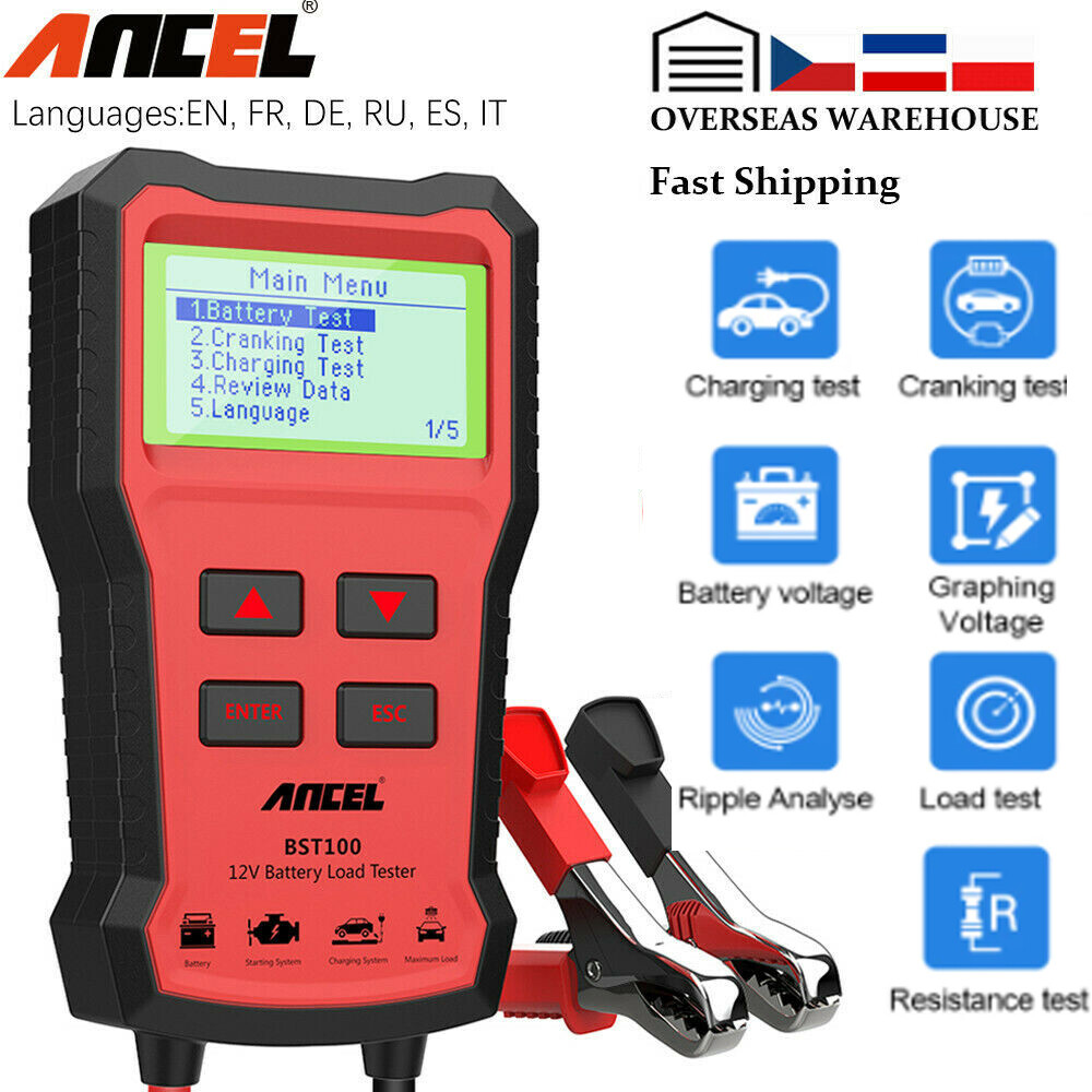 Car Battery Tester 12V Digital Battery Analyzer 100-2000CCA Scanner ANCEL BST100